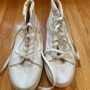 White high top Vans